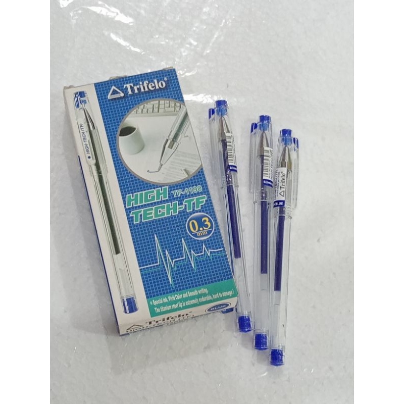 

BLUE PEN/ PULPEN H-TECH TRIFELO 0.3M/12PCS/ HIGH-TECH TF-1190