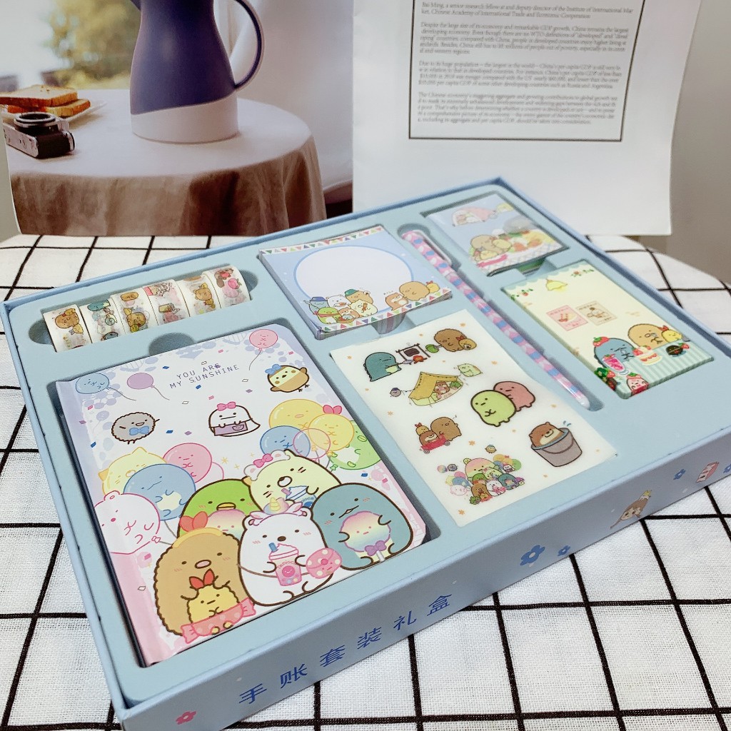 

7 IN 1 Paket Jurnal Alat Tulis hadiah set diari journal isi set alat tulis buku memo notes RB9