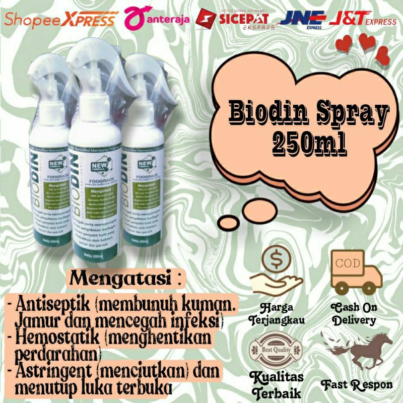 Biodin Spray 250ml Original Ampuh Mengatasi Penyakit PMK