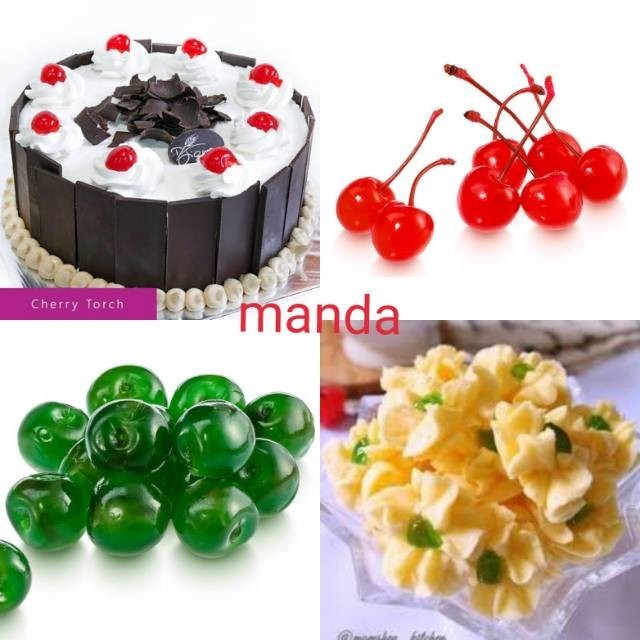 Buah cherry ceri kering merah hijau 1 kg