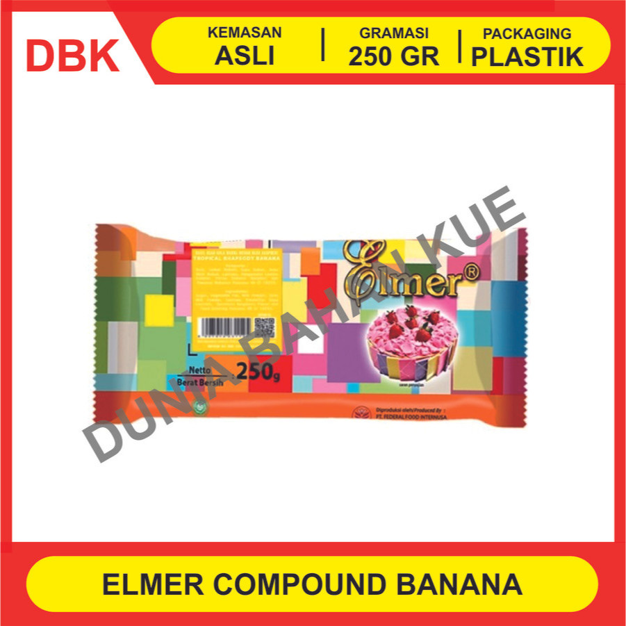 

ELMER BANANA PISANG COMPOUND 250 GR - 1 DUS 24 PCS / COKLAT BATANG BANANA