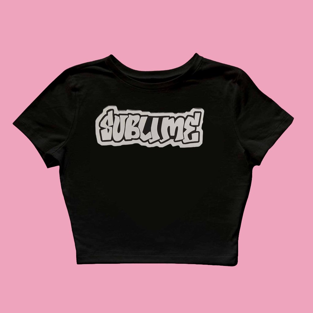 Baby Tee Sublime Logo Y2k Style Crop Tee