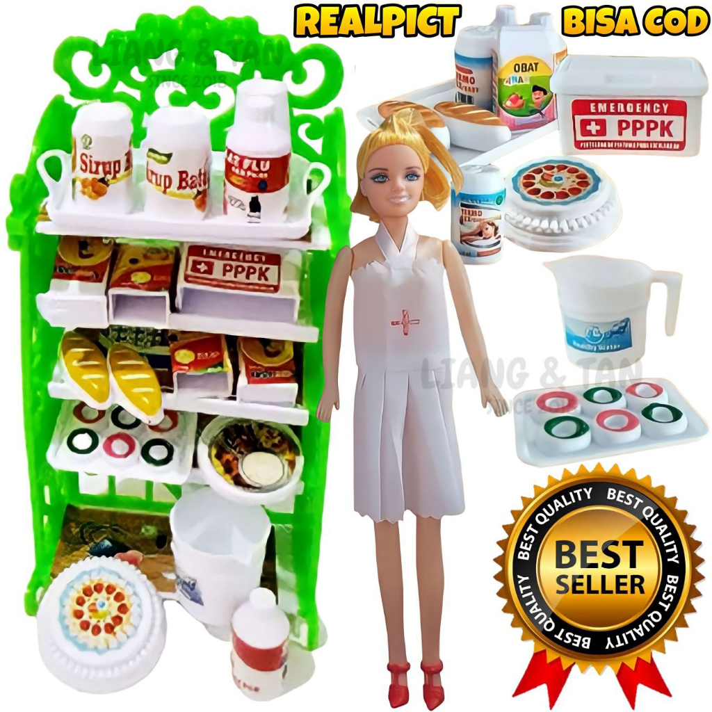 ( BISA COD ) PROMO Mainan Edukasi Anak Rak Klasik / Mainan Anak Rak Dokter Dokteran + BONEKA / Maina