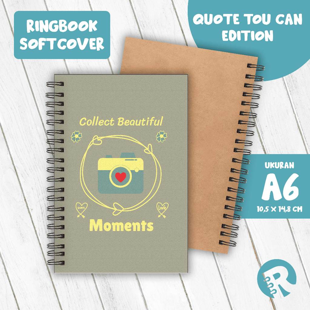 

Ringbook Softcover A6 Buku Catatan Garis/Polos Tema Quote You Can Part 1