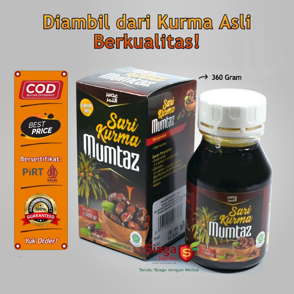 

Sari Kurma MUMTAZ Original 360gr Al-Ghuroba