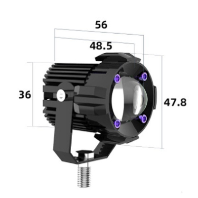 Lampu tembak Laser LED D2 mini 2 warna High low putih kuning TD35 Motoled