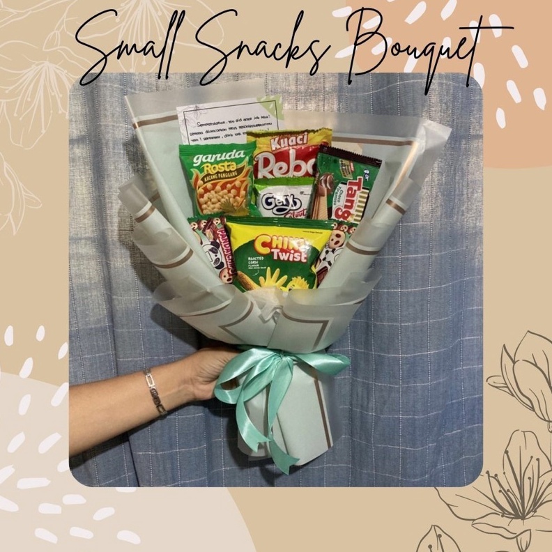 

TERLARIS [READY] Small Bouquet Snack (Buket Snack, Buket Kecil, Makanan, Ciki, Snacks, Coklat) 