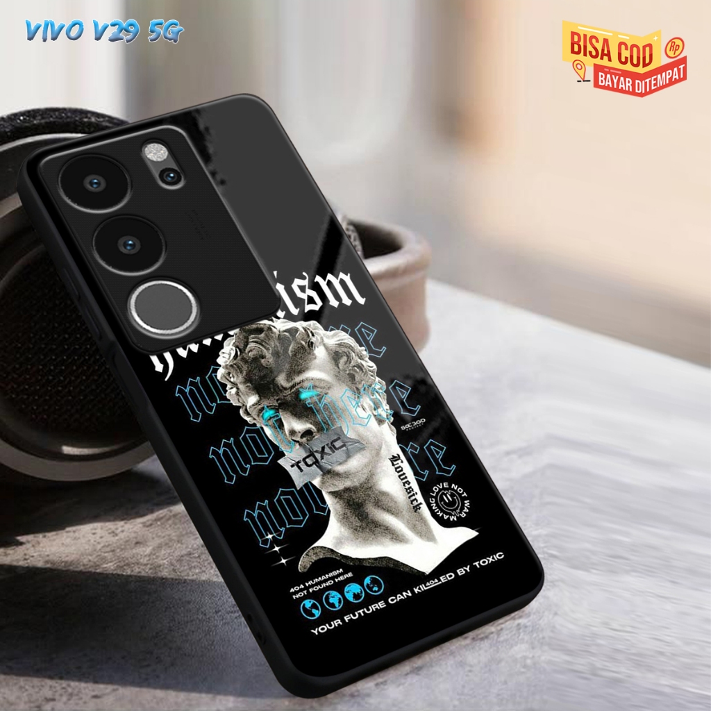 (CC295)CASING GLASS VIVO V29 5G CASING GLOSSY V29 5G CASE KACA VIVO V29 5G SOFTCASE VIVO V29 5G