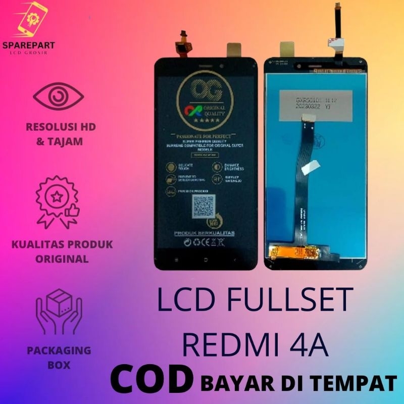 LCD FULLSET XIAOMI REDMI 4A COMPLETE ORIGINAL
