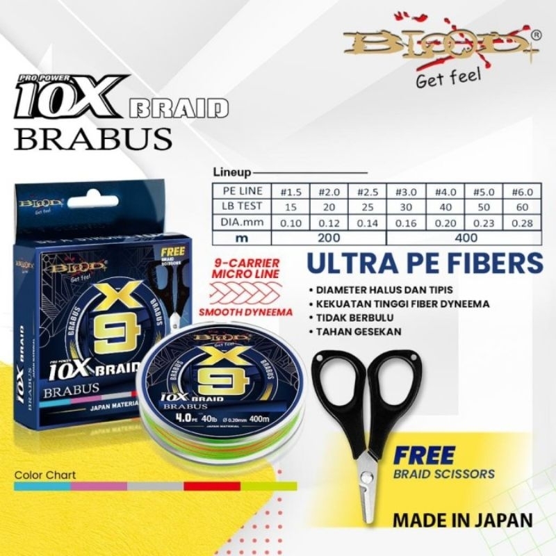 SENAR PE BLOOD-X BRABUS X9