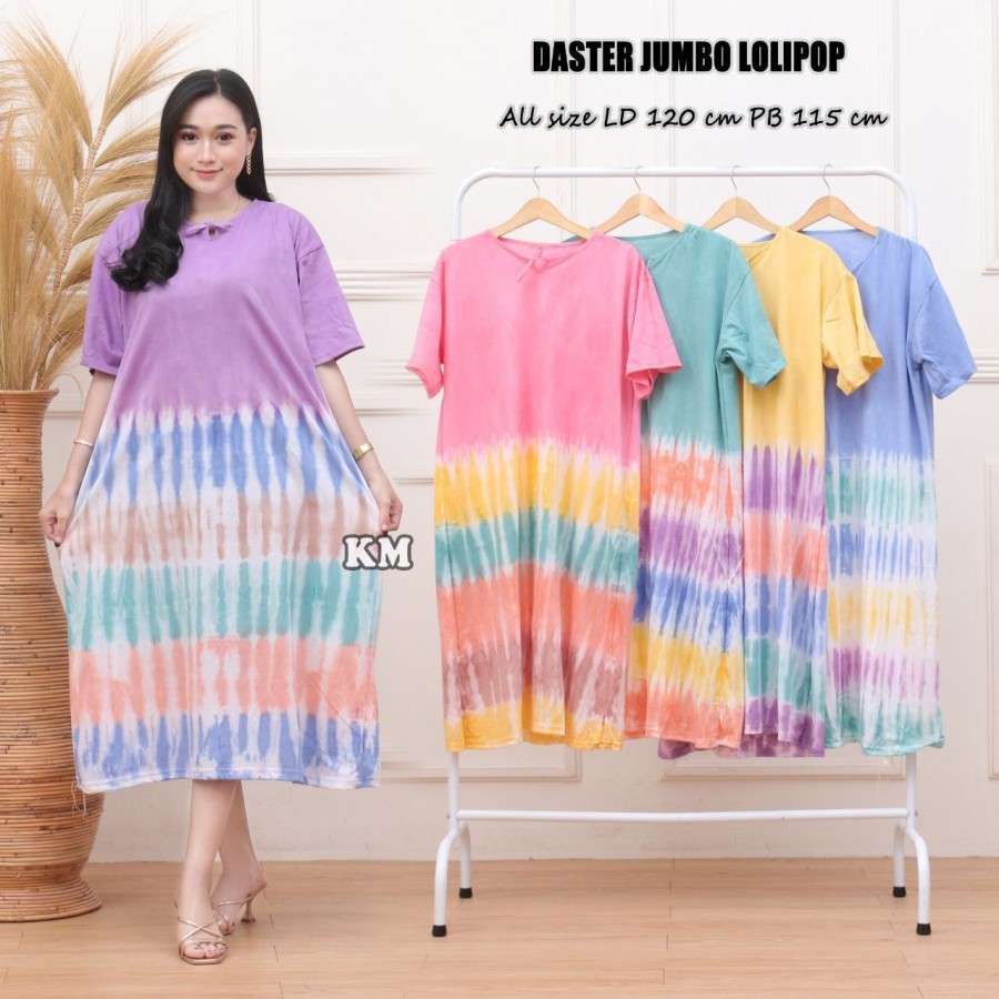 daster kaos jumbo kekinian-baju tidur wanita bahan adem-daster batik - Lollipop