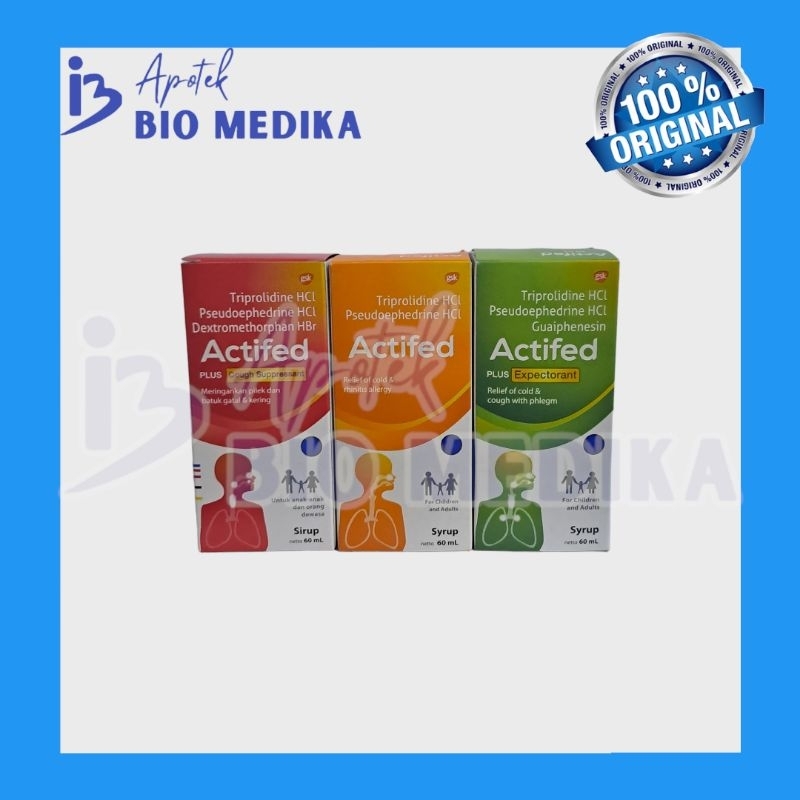 Actifed Sirup Batuk Bedahak-Flu/Batuk Kering-Flu/Flu