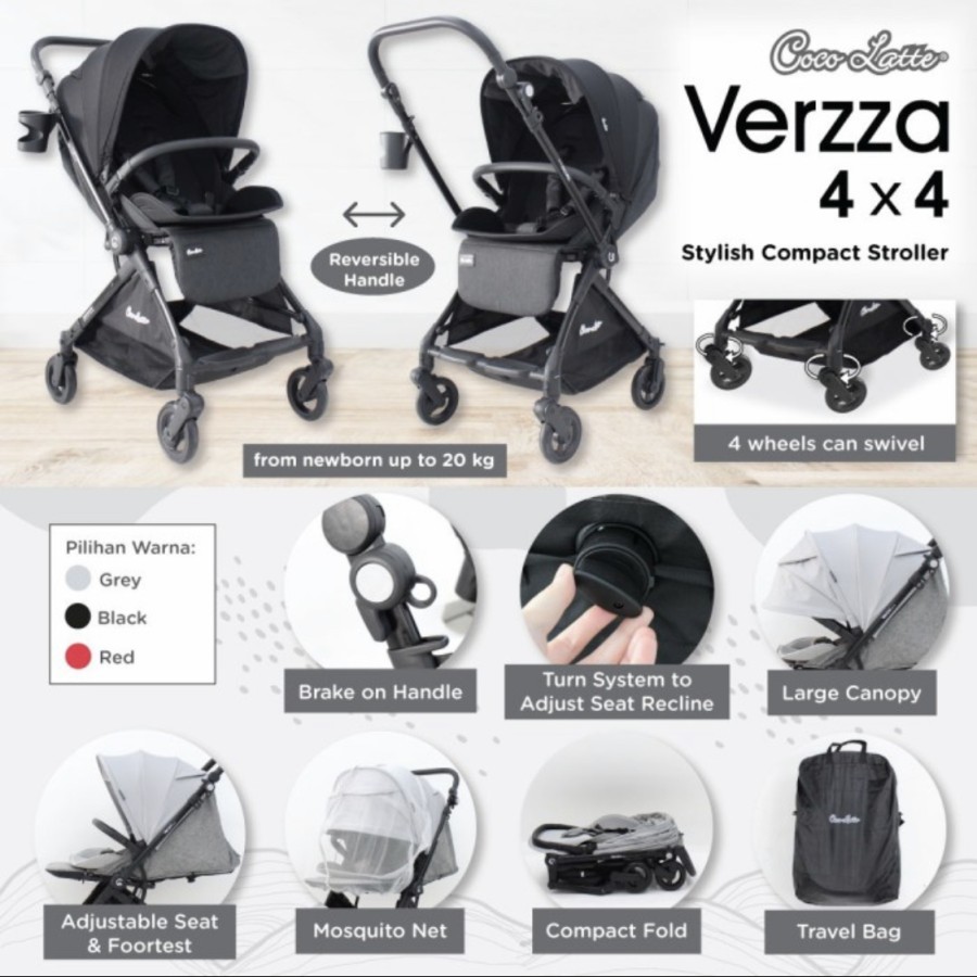 COCOLATTE Verzza 4x4 Stroller