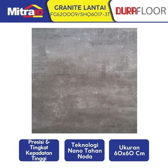 Durafloor Granite Lantai FG620009/SHQ6017-3T 60x60 Cm Hitam