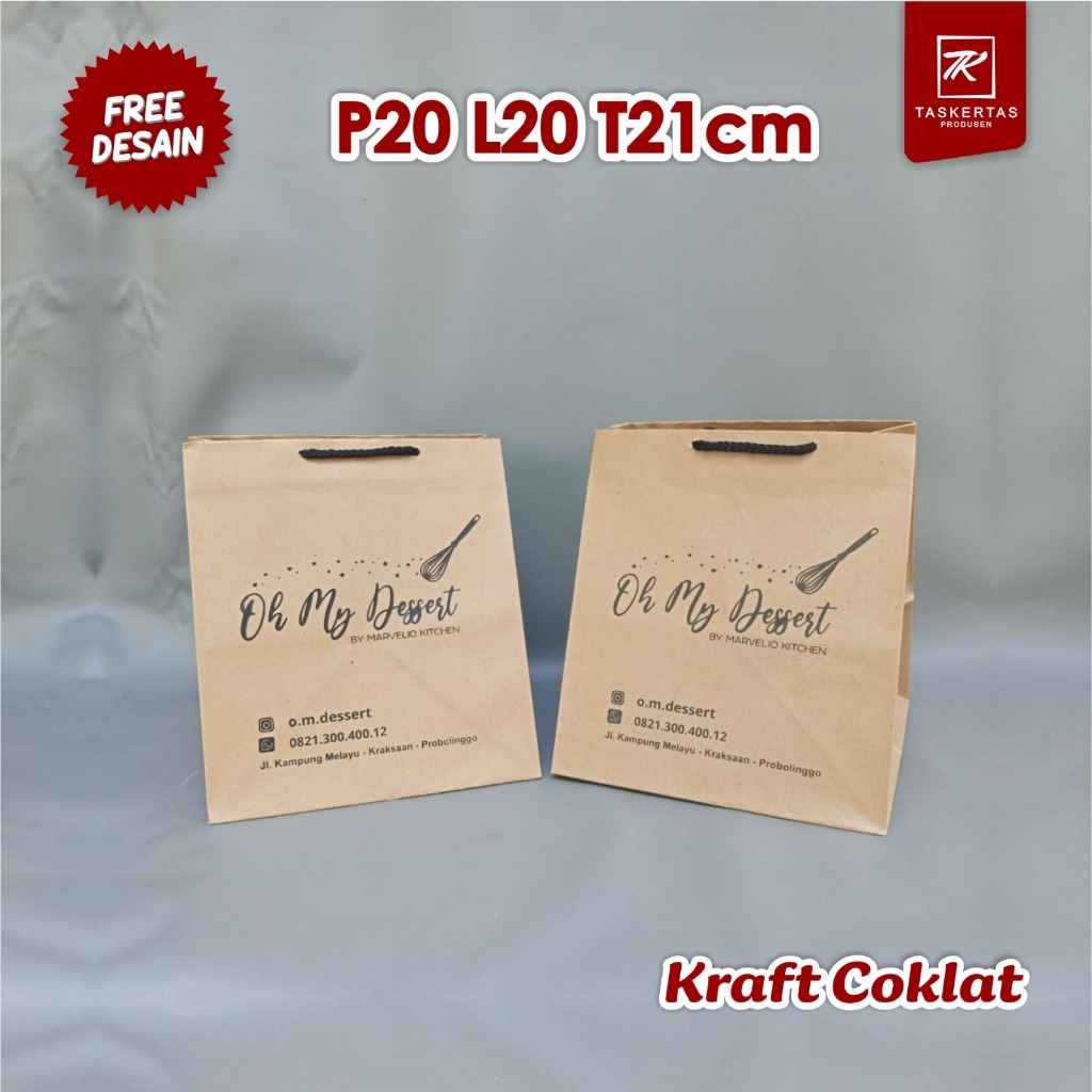 

Paperbag Tempat Nasi PXLXT 20*20*21 Tas Kertas