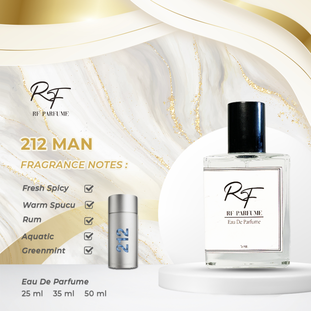 212 MAN PARFUME PRIA TAHAN LAMA WANGI KALEM MASKULIN RF PARFUM STORE