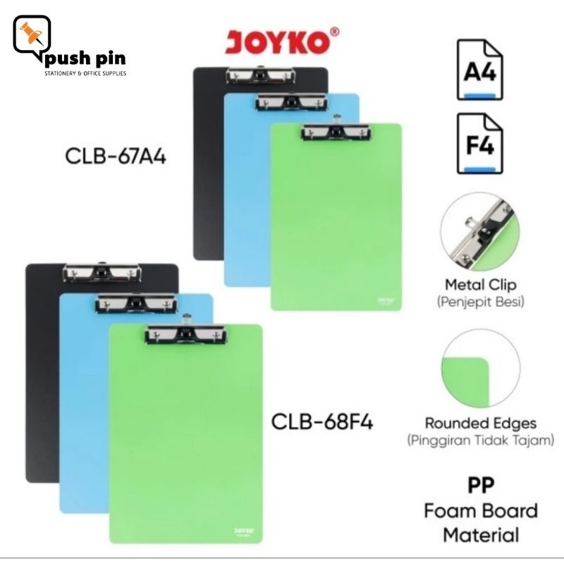 

Joyko Clipboard Papan Jalan Alas Ujian CLB-68 F4