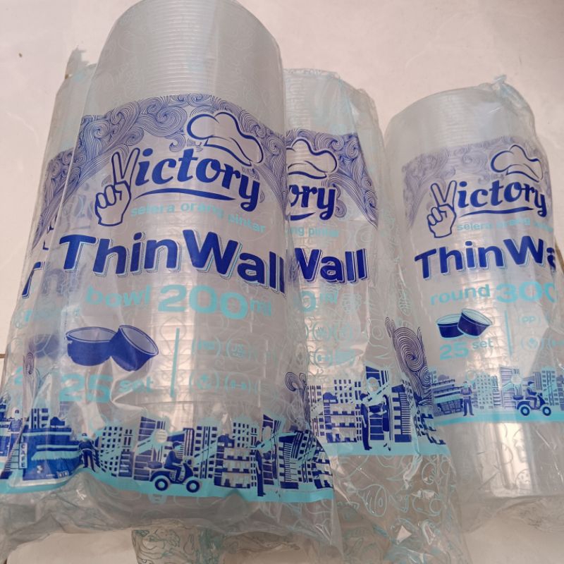 Cup Mangkok 200ml, 300ml, 400ml dan 450ml merk Victory