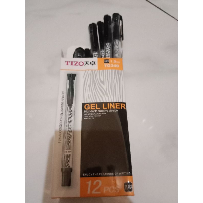 

bolpoin TIZO TG340 GEL LINER 1 box isi 12 pcs