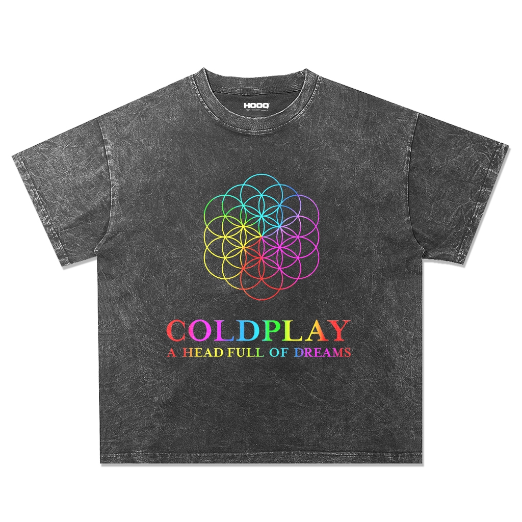 Kaos Coldplay Oversize VIntage Stonewash Coldplay T-shirt
