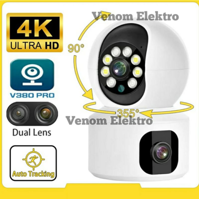 CCTV Kamera App V380 Dual Lens Wifi 360 Derajat View Pemantau Jarak Jauh