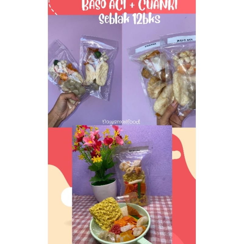 

12 paket mix campur boci cuanki seblak