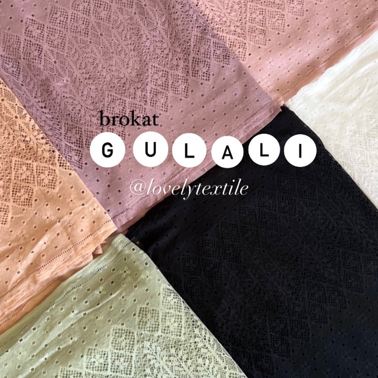 Kain Brokat Meteran Brukat Salur Malika GULALI