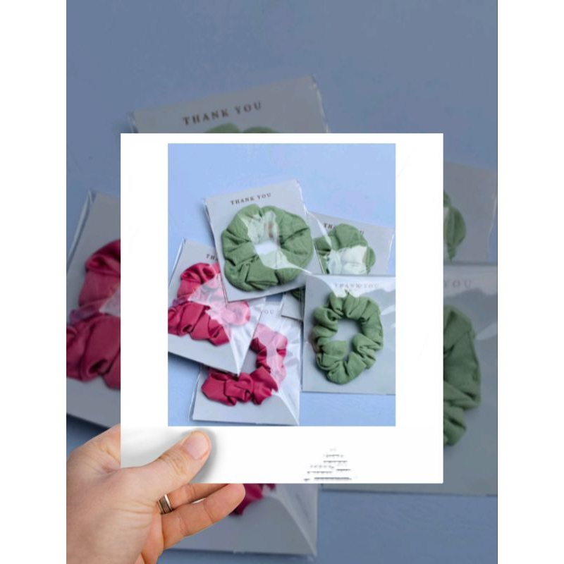 souvenir wedding scunchie/souvenir pernikahan/souvenir aesthetic