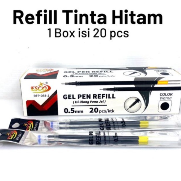 

Baru (20pc) REFILL TINTA PULPEN CAIR HITAM / REFIL ISI ULANG PEN GEL / GEL PEN REFILL GPR ♪↔✴❆