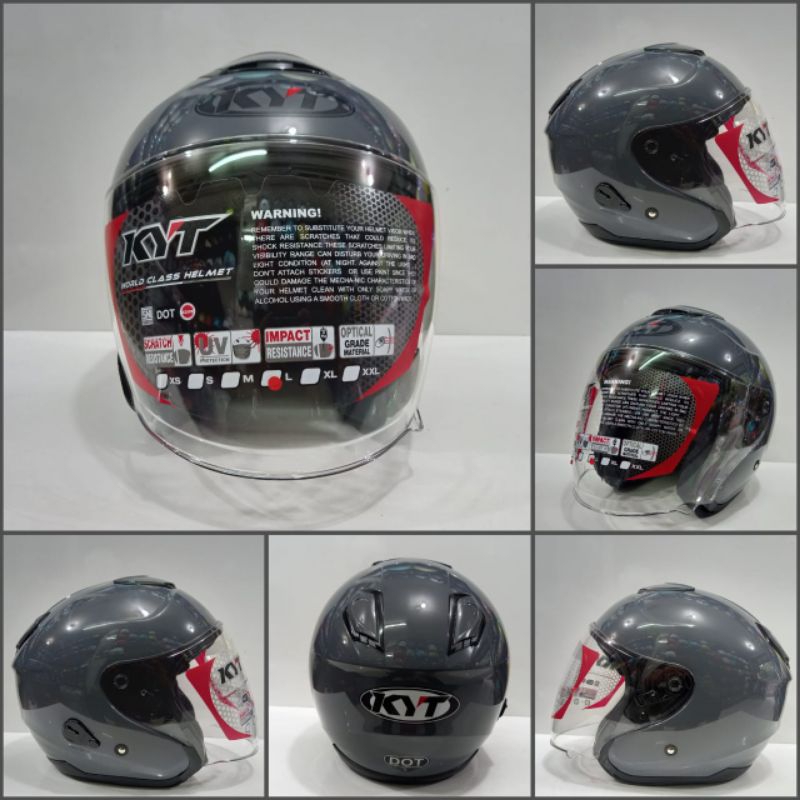 HELM HALF FACE KYT KYOTO SOLID ABU GORILA GLOSS