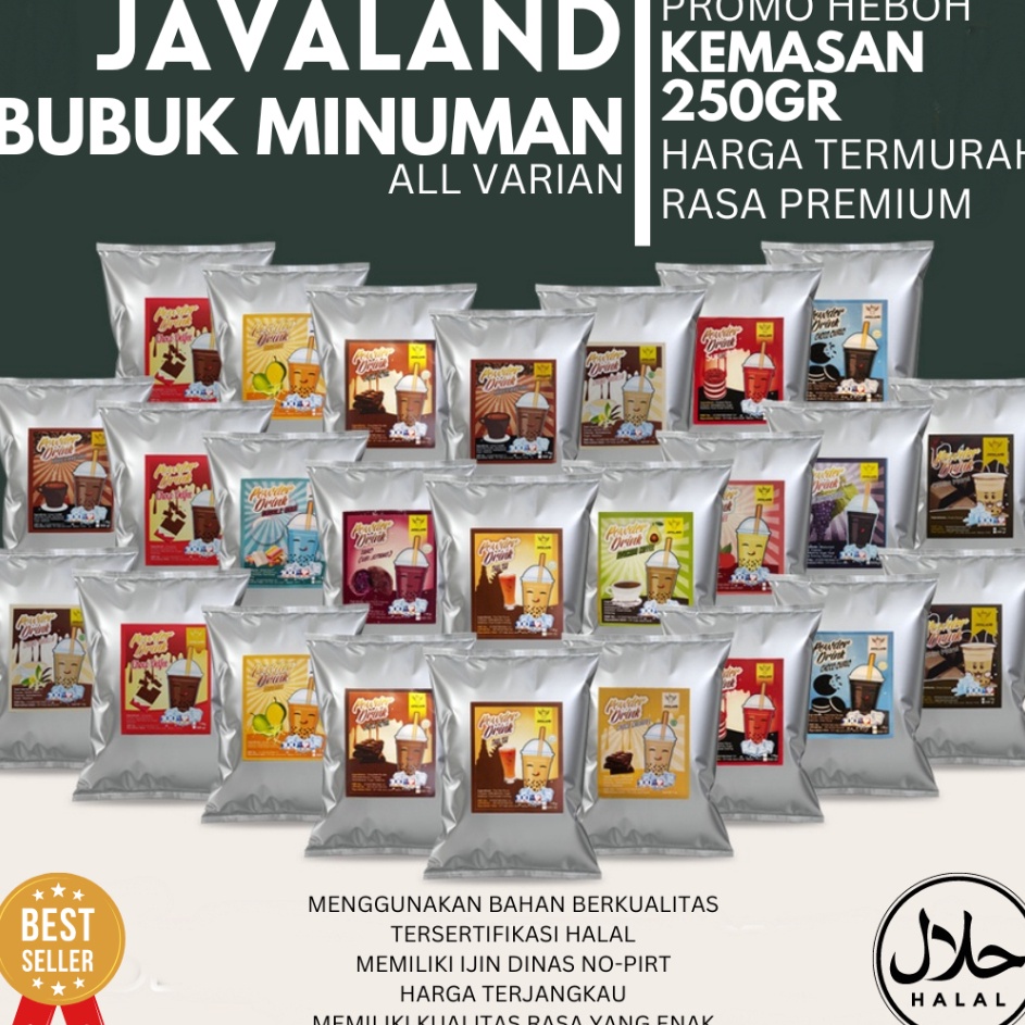

Javaland Mix Bubuk Minuman Boba Kekinian Aneka Rasa 250gr