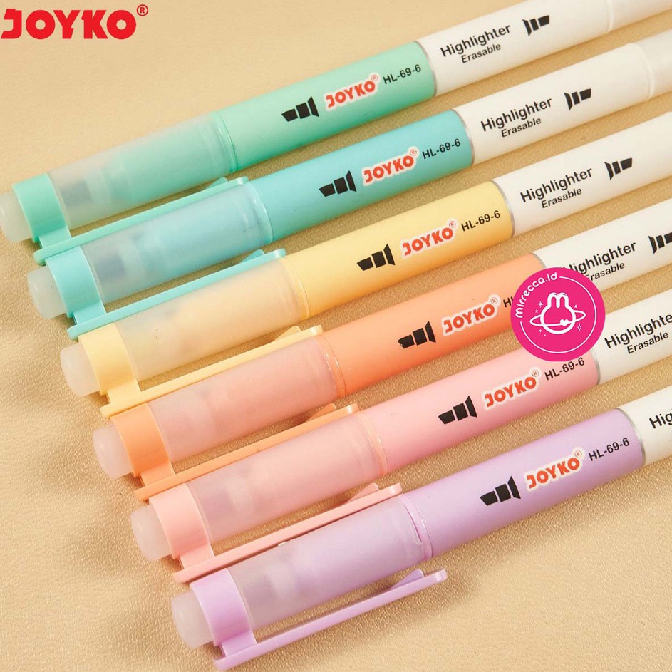 

Murah SET 6 COLOR ERASABLE HIGHLIGHTER JOYKO HL-69-6 Stok Banyak