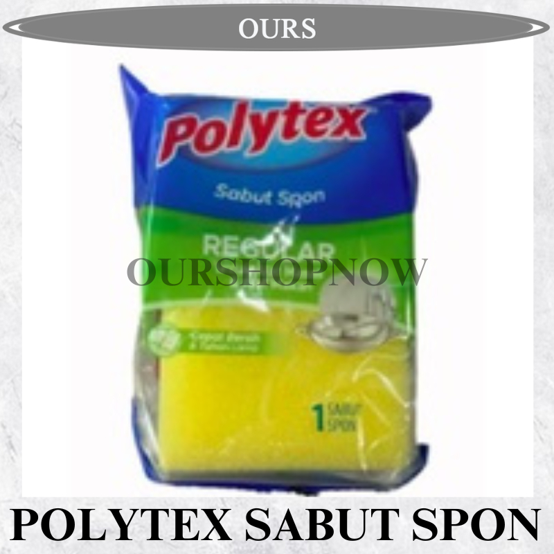 Polytex Spon Sabut Reguler Spon 2 in 1 sabut hijau serbaguna OURSHOPNOW