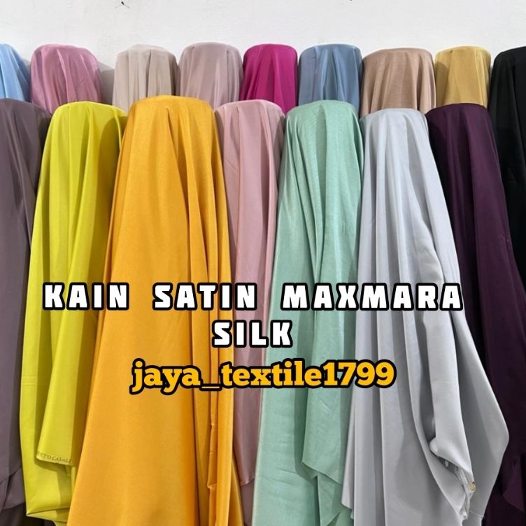 KAIN SATIN MAXMARA/ KAIN SATIN PURE SILK 100% MAXMARA/ Satin Bridesmaid