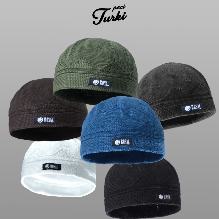 Paling Murah Peci Rajut Turki Tebal Rosal Berbahan Benang Rajut Katun Peci Rajut Premium Peci Rajut 