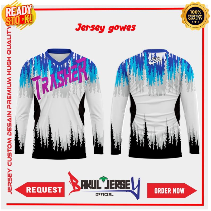 Jersey gowes lengan panjang custom desain