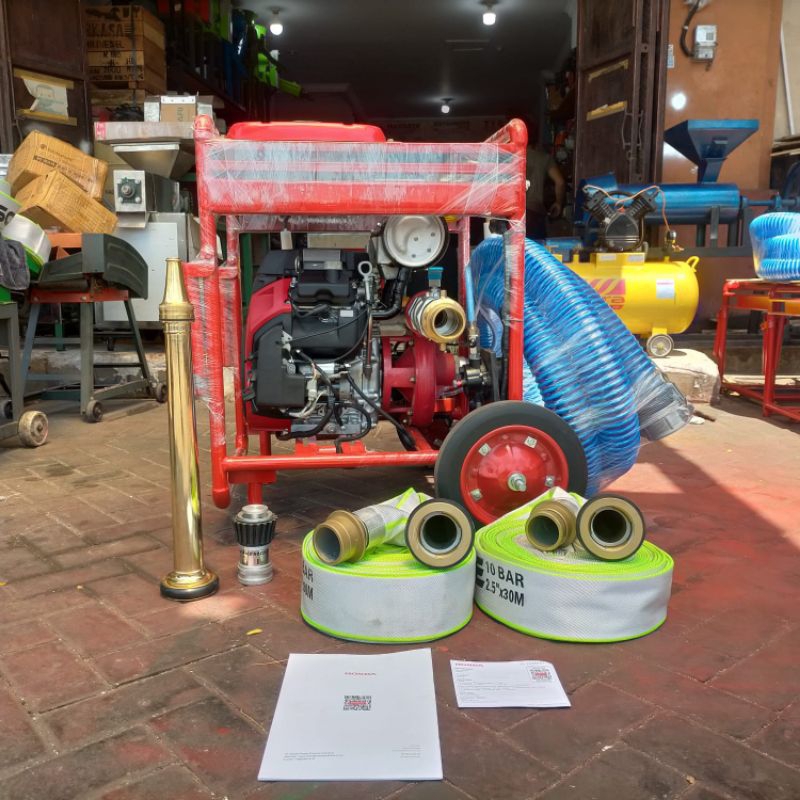 Pompa Pemadam Honda GX-690 Fire Pump High Pressure Pump Mesin 2 Silinder 25HP Siap Pakai
