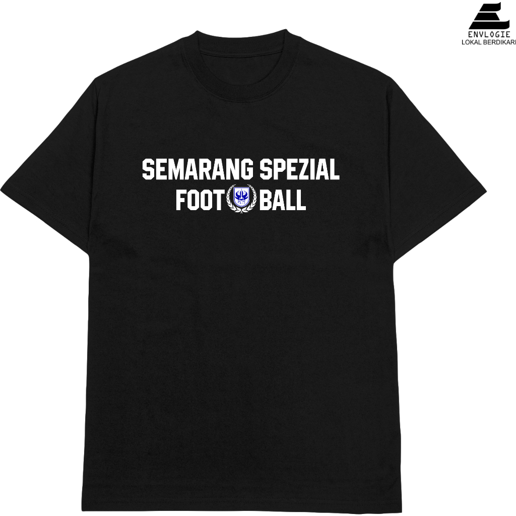 Envlogie t-shirt kaos suporter psis semarang spezial football hitam lengan pendek