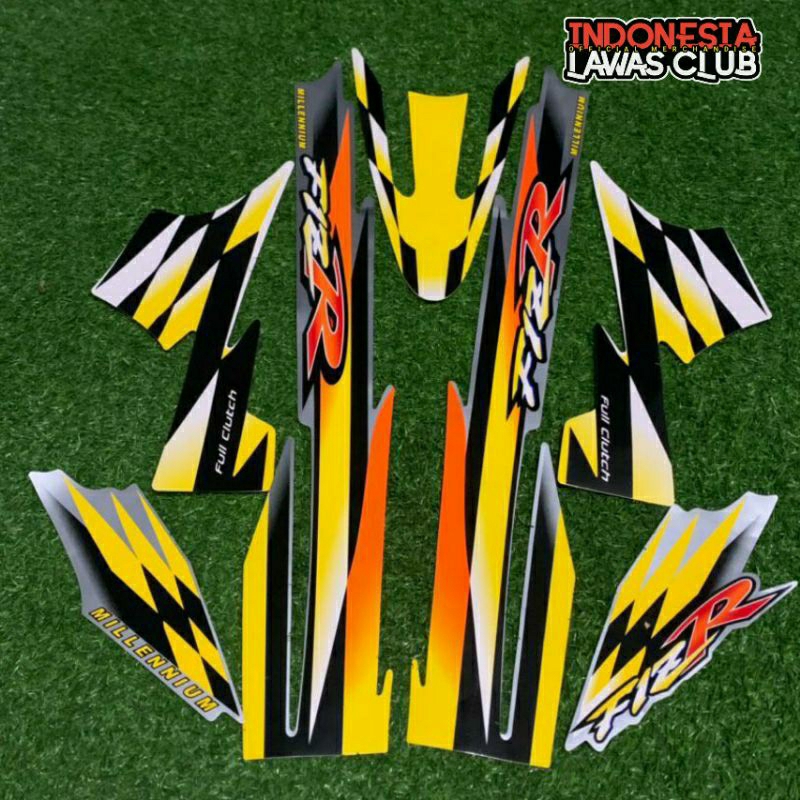 striping sticker fizr f1zr millenium 2000 kuning