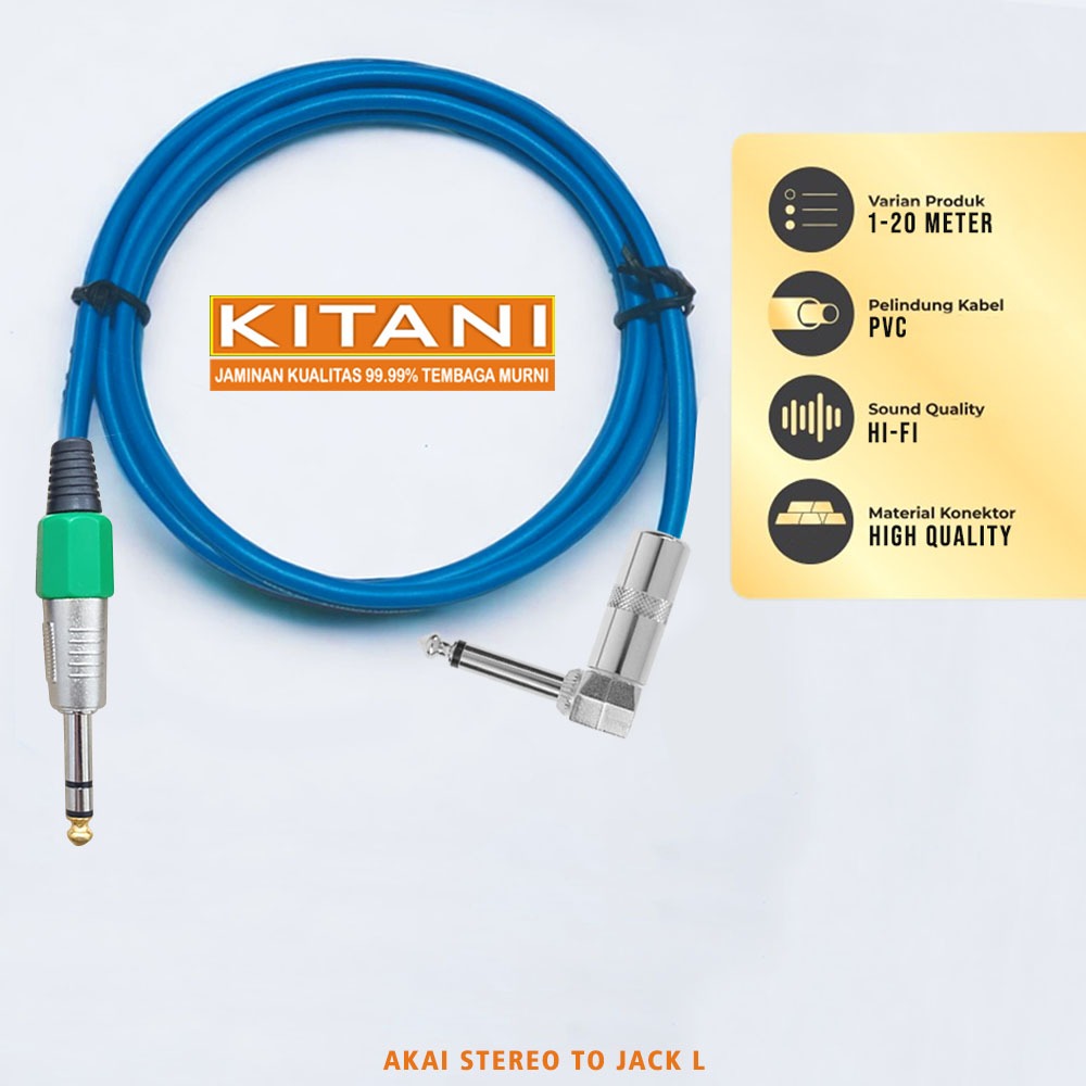 Kabel Audio Kitani/Kabel Mic Jack Akai Stereo to Jack L