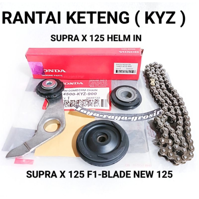 RANTAI KETENG + ROLL KETENG  ( KYZ ) PLAT ROL KETENG SUPRA X 125 HELM IN BLADE NEW 125 SUPRA X 125 F