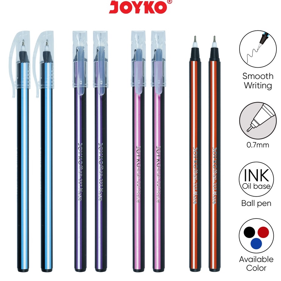 

Model Baru (12pc) BALL PEN PULPEN PENA JOYKO BP-327 MAZE 0.7MM