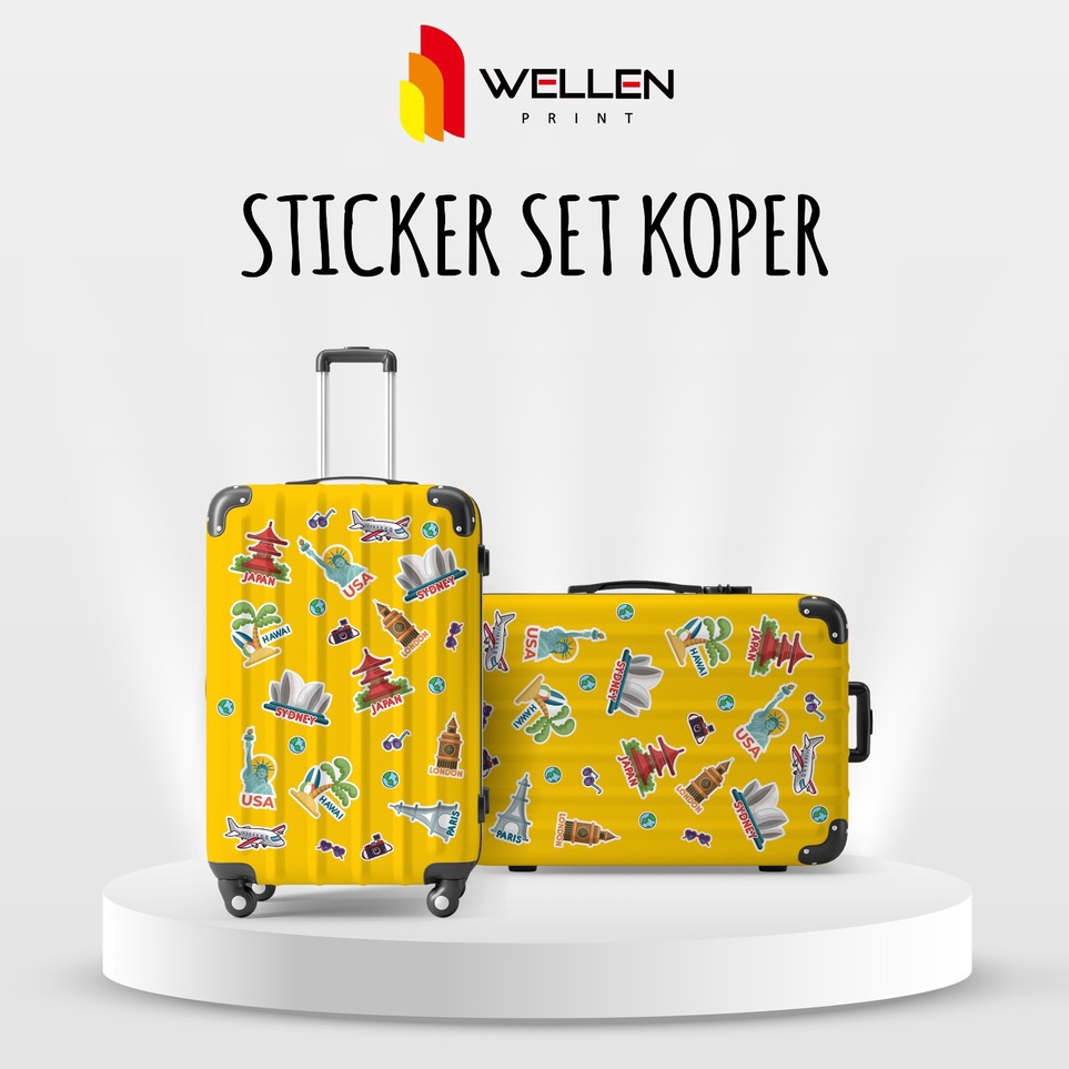 

Best Terlaris WELLEN PRINT - Sticker Set Koper / Print Sticker Koper Travel / Cetak Stiker Dekorasi Aesthetic