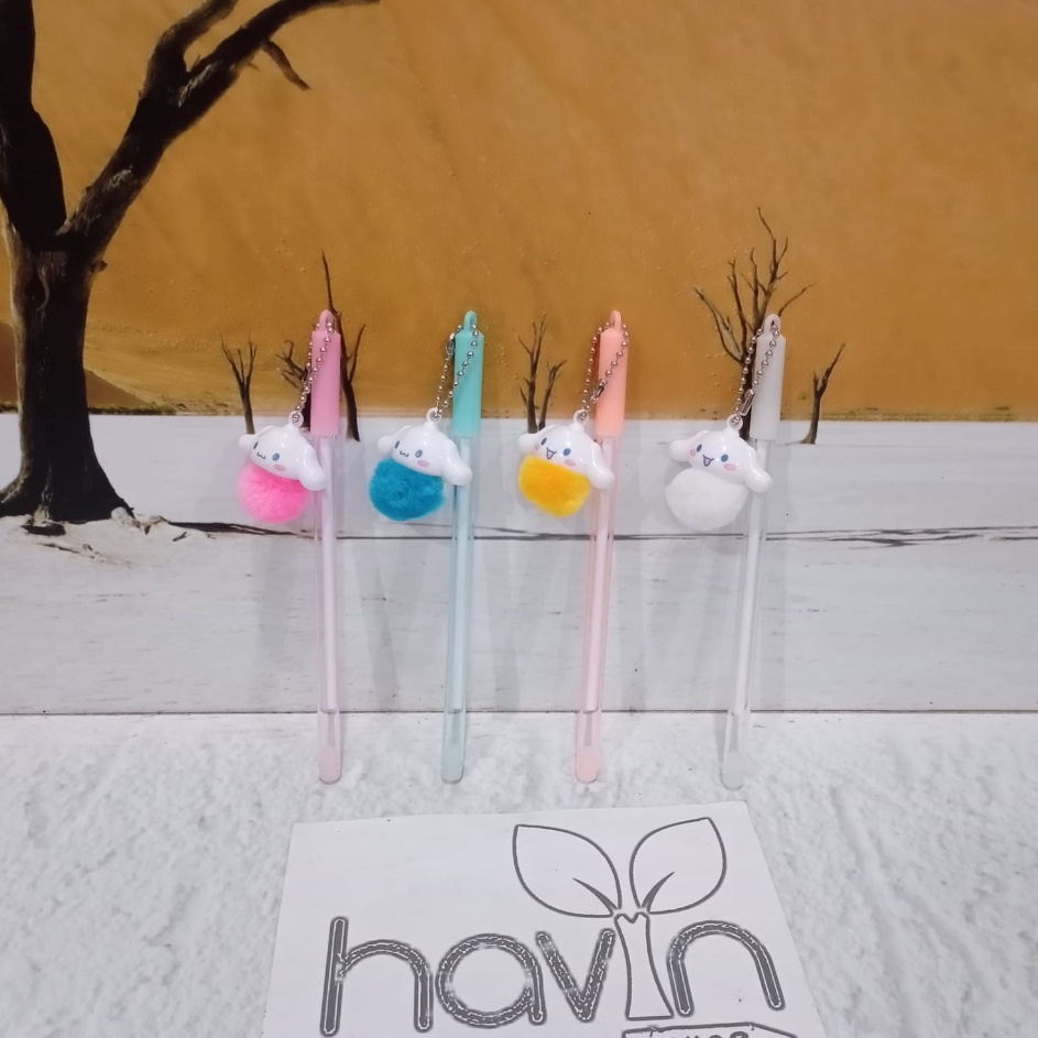 

Terupdate (12pc) PEN GEL CINNAMOROLL KELINCI MELODY SANRIO PENA PULPEN BULU ➨➤✹✴