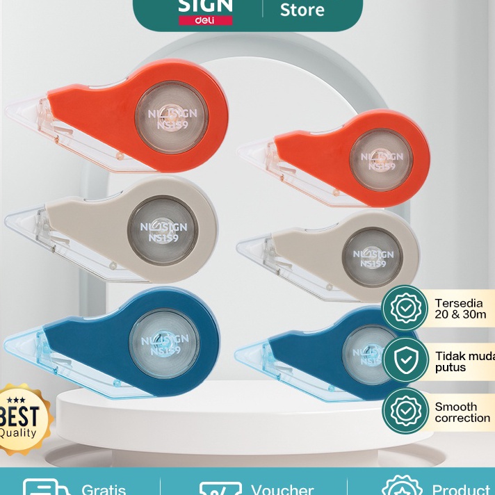 

Big Sale Nusign Correction Tape / Pita Koreksi 30 20 Meter Sangat Halus Merekat Sempurna ENS159 ENS160 ➨➤✹✴