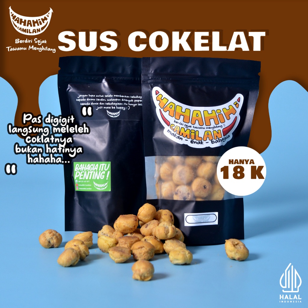 

Camilan Sus Cokelat HahaHihi Premium Snack