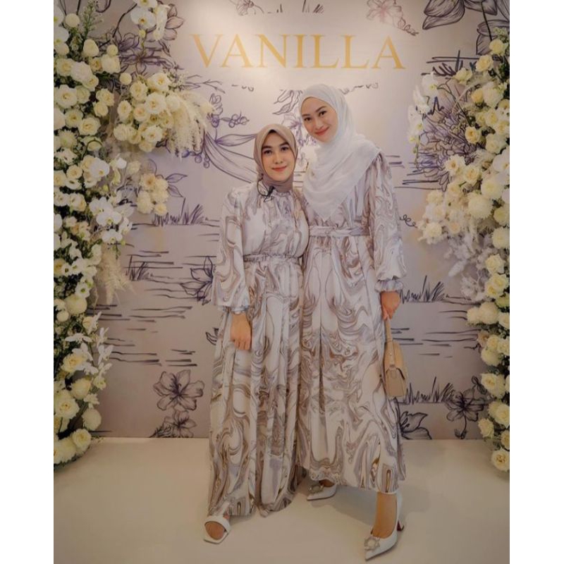 Tudejul Marble Dress - Ivory by Vanilla Hijab
