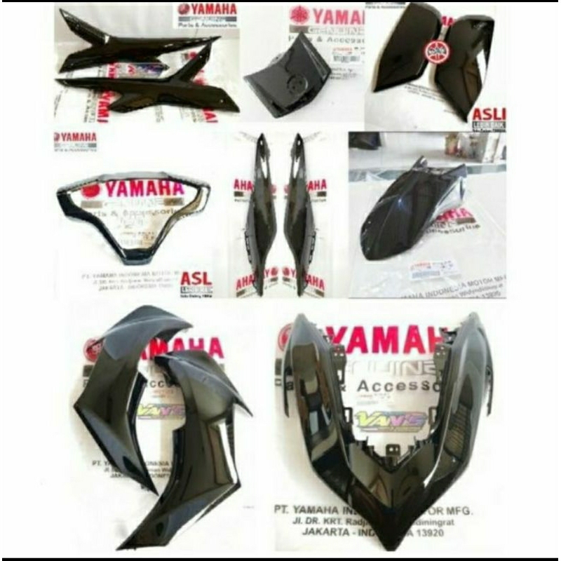 FULL BODY HALUS ALL NEW AEROX 155 CONNECTED HITAM GLOSSY ORI YAMAHA