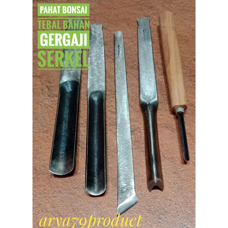 Alat pahat tatah ukir kayu manual pelengkap tebal