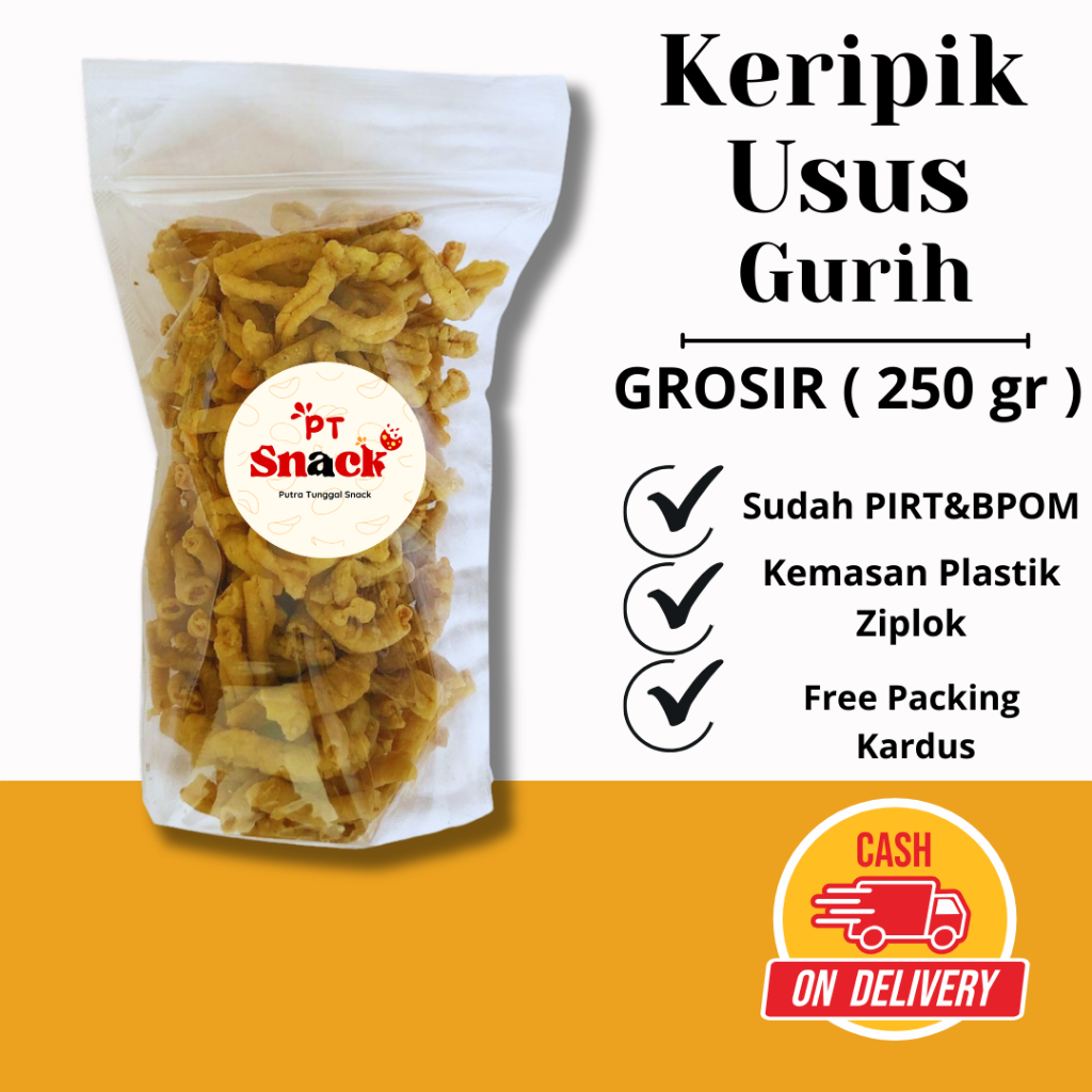 

Kripik usus 250 gr Usus ayam Goreng Krispy original home made